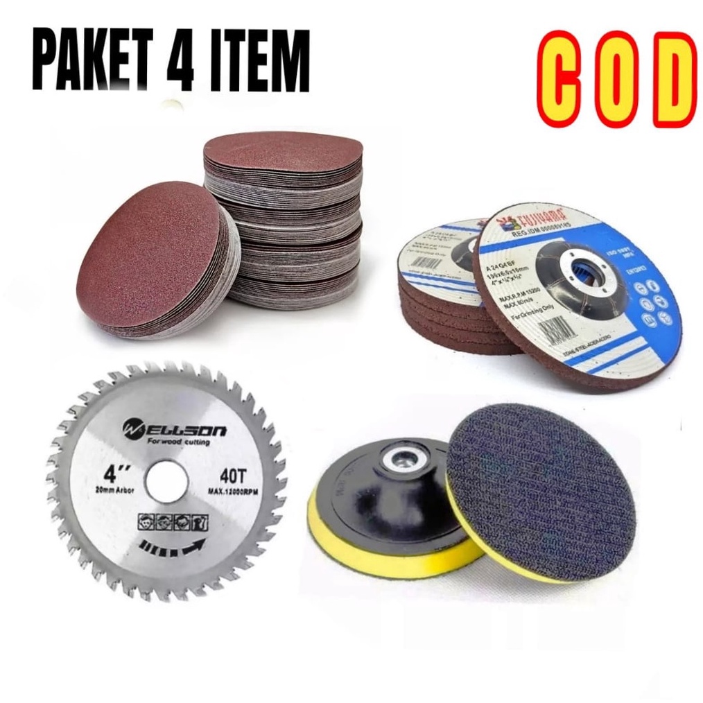 

KODE E34S SPT Paket Mata Potong Besi dan Mata Poles Besi Gerinda 4 inch ASIA BAUT