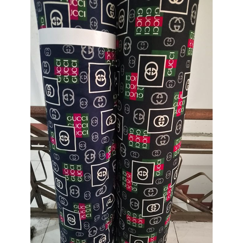 Kain Rami Grade A Kain Linen Motif Gucci 1/2 Meter Motif Gucci