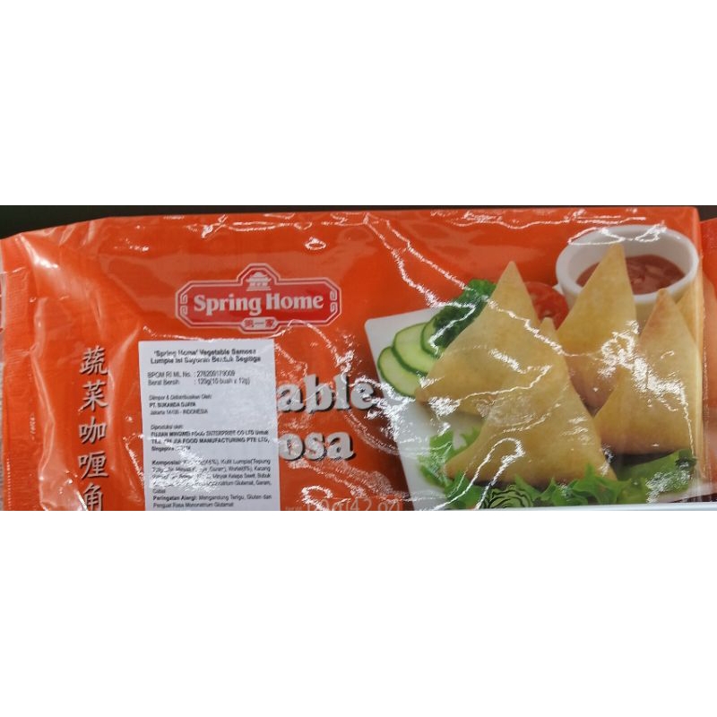 

Vegetarian Lumpia Berbentuk Segitiga SPRING HOME Vegan Samosa 120g - HK
