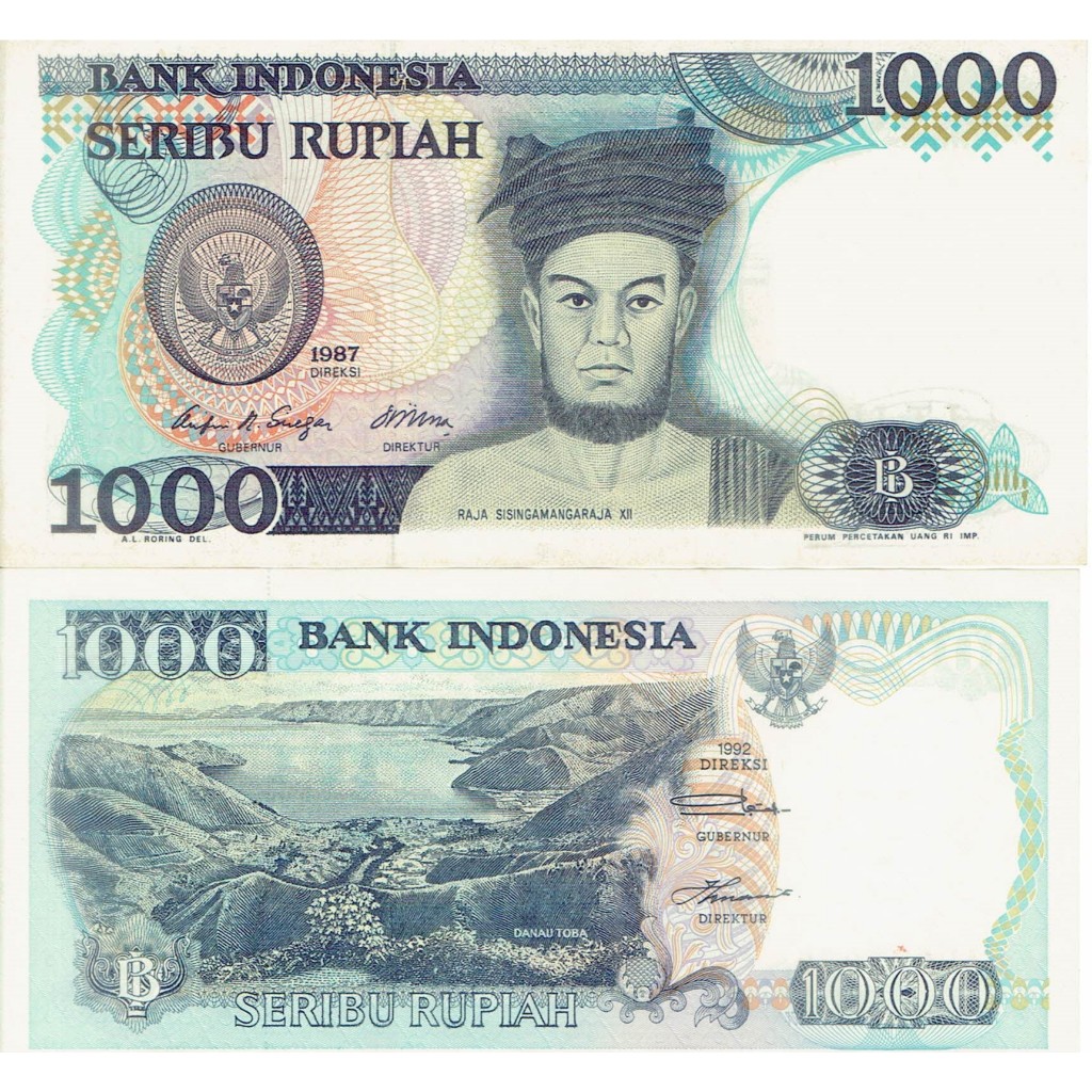 Uang kertas Kuno 1000 tahun 1992 & 1987