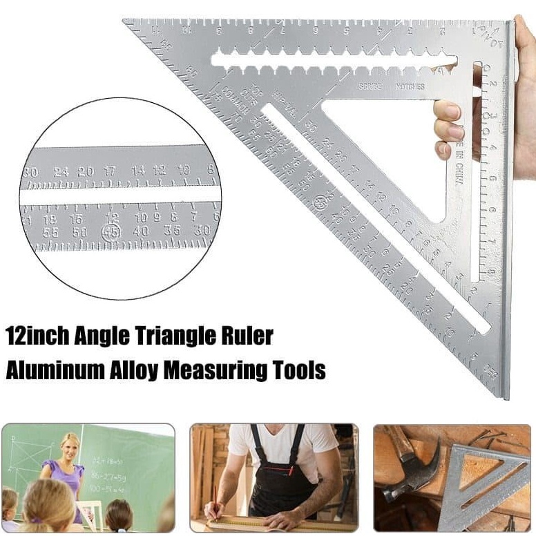 

KODE E26P Speed Square 12 inch penggaris woodworking Siku Tukang segitiga