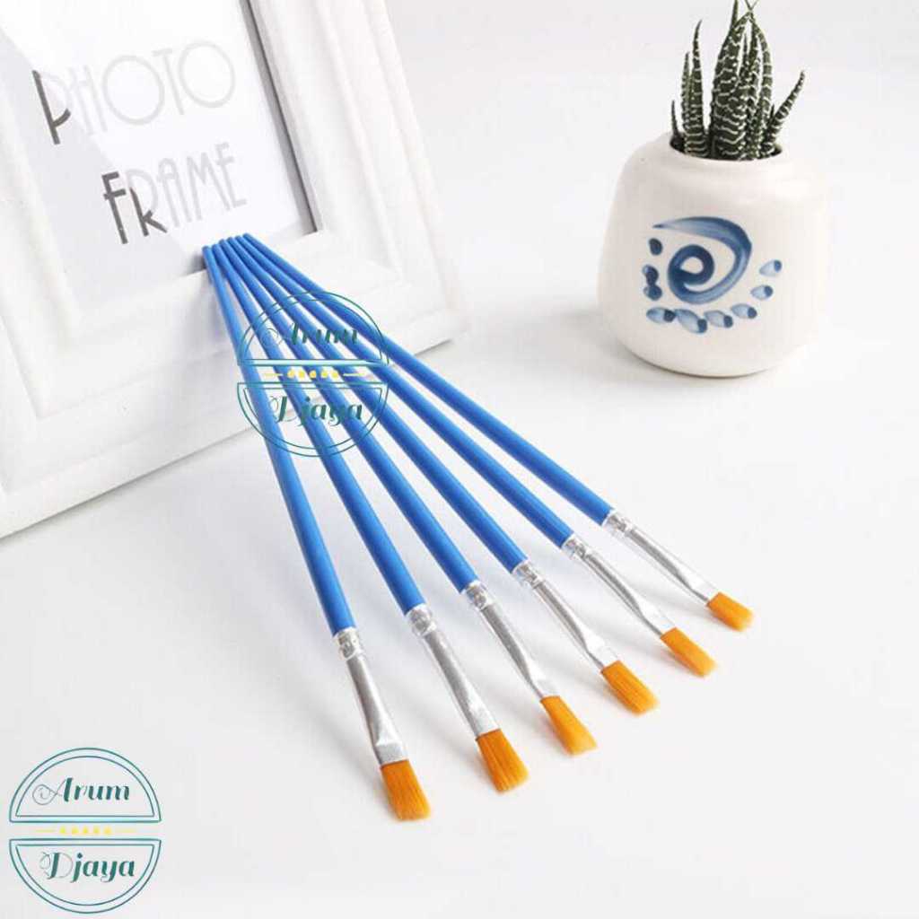 

Kuas Lukis Paint Brush Nilon Fine Flat Tip Kuas Runcing Kuas Art