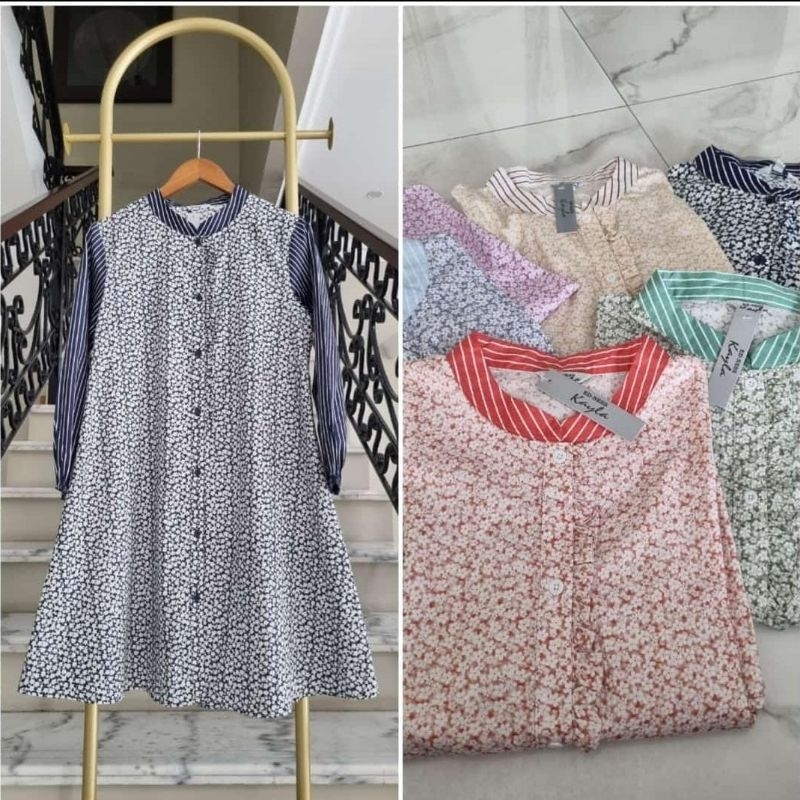 kemeja Tunik katun jepang 2 motif Ori By Edness Kayla