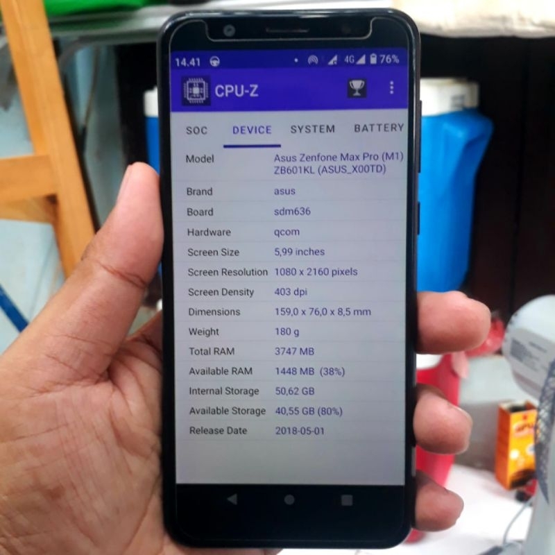 Asus Zenfone Max Pro M1 ram 4/64, second, hp only