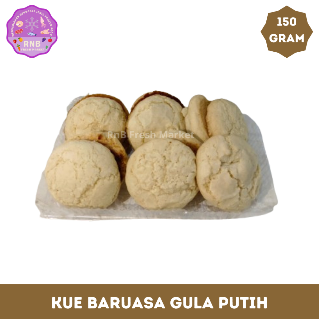 

Kue Baruasa Gula Putih Netto 150 Gram Isi 12 Biji