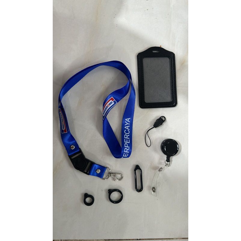 

Tali Lanyard INDOGROSIR / Lanyard BIRU Premium lanyard / gantungan kunci / gantungan id card / gantungan flashdisk / nametag hp name tag / gantungan pengait handphone2