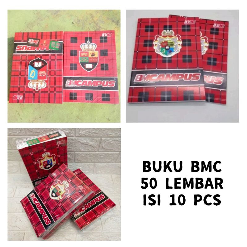 

buku tulis BMCampus 50 lembar isi 10 pcs buku