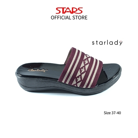 STARLADY Sandal Wedges Wanita Delisa Maroon