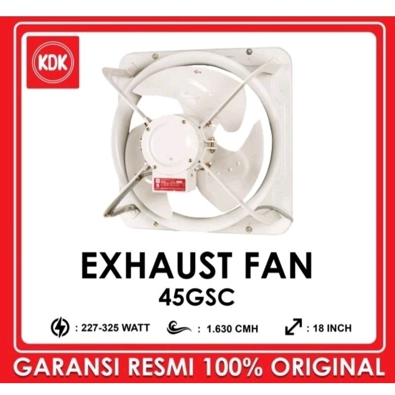 KDK 45GSC Wall Mount Industrial Exhaust Fan Kipas 45 cm 18 inch 227 watt