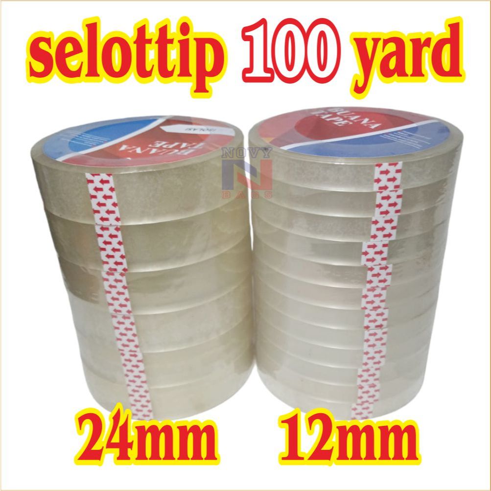 

LAKBAN KECIL BENING / SOLASI / SOLATIP / SELOTIP UK 1/2inch & 1 inch / 12mm / 24mm PANJANG 100yard