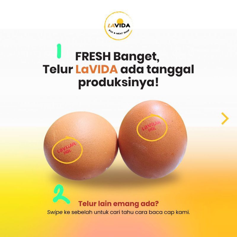 

RB PROMO TELUR LaVIDA OMEGA 3 ASLI bukan Suntikan - 1TRAY/30 Butir