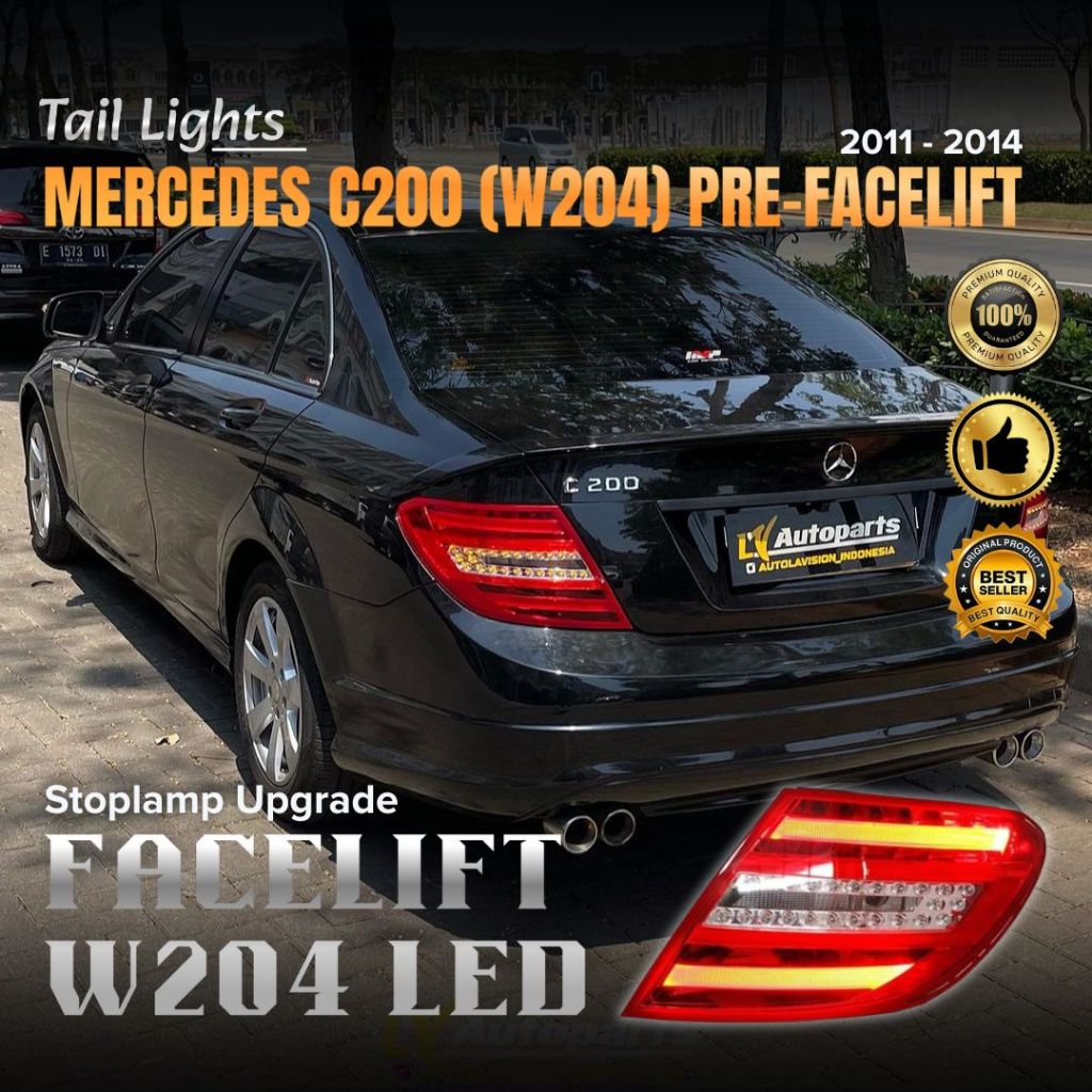 MERCEDES C200 (W204) PRE-FACELIFT (2007 - 2010) - STOPLAMP / STOP LAMP / LAMPU BELAKANG - UPGRADE FA