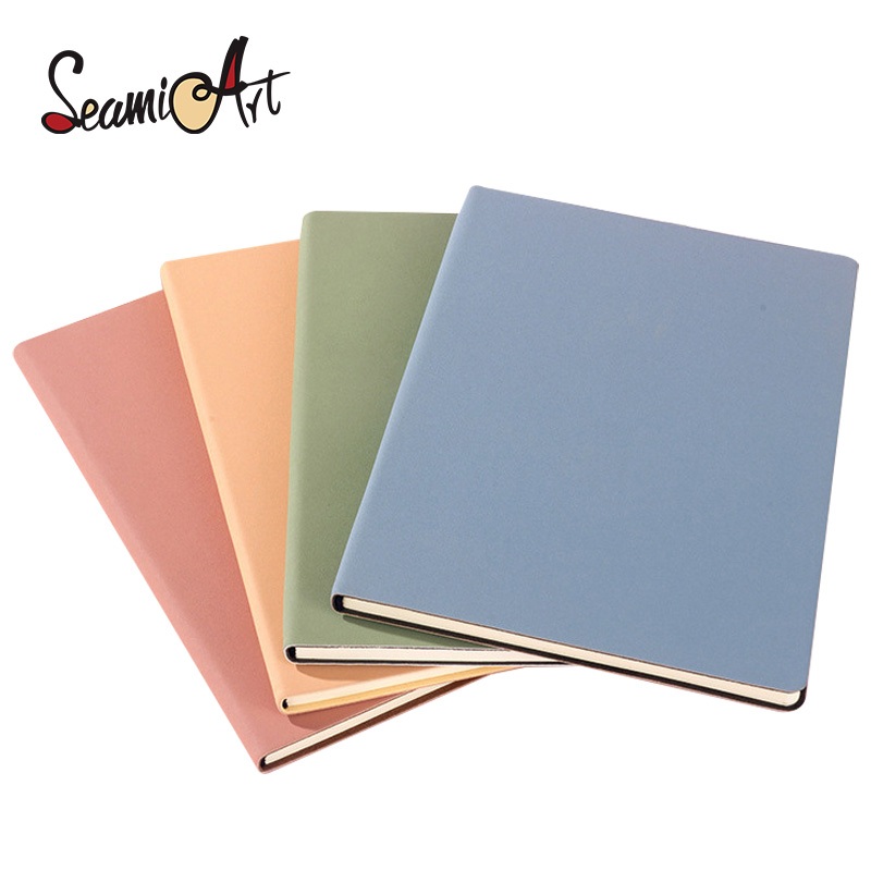 

SeamiArt A5 Morandi color Notebook Soft Waterproof Cover Diary Book Journal Book Sketch Book