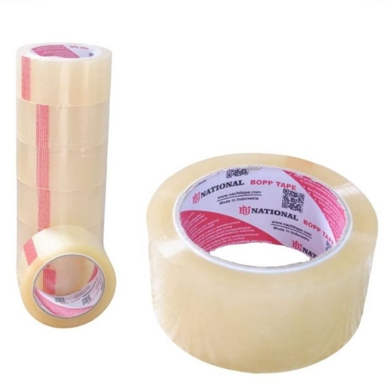 

[1 DUS] Lakban OPP NATIONAL Bening Coklat 2" (48mm x 100 Yard) By NACHI