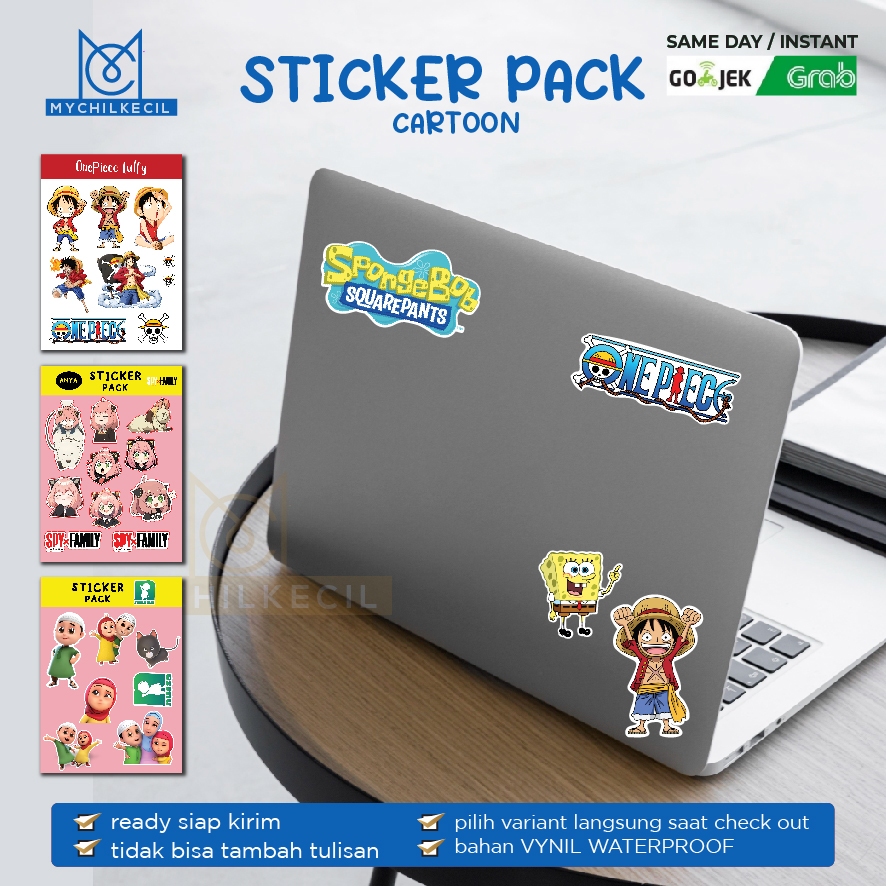 

Stiker Pack Lucu Tema Kartun / SPY X FAMILY / ZORO / LUFFY / ONE PIECE / NUSSA RARA / MINION