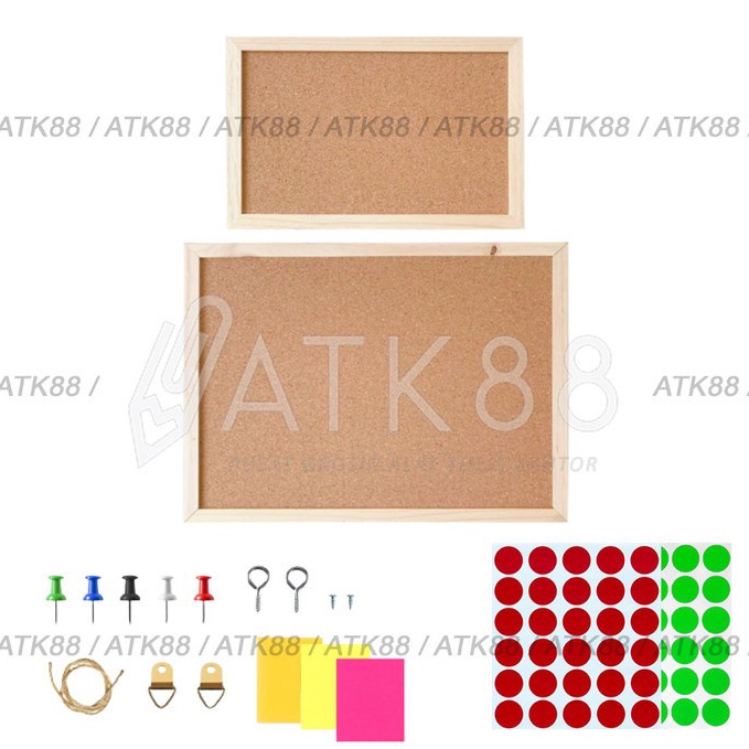 

KODE O3L2 Cork Board Message 3 x 4 cm Background Sticker Papan Mading