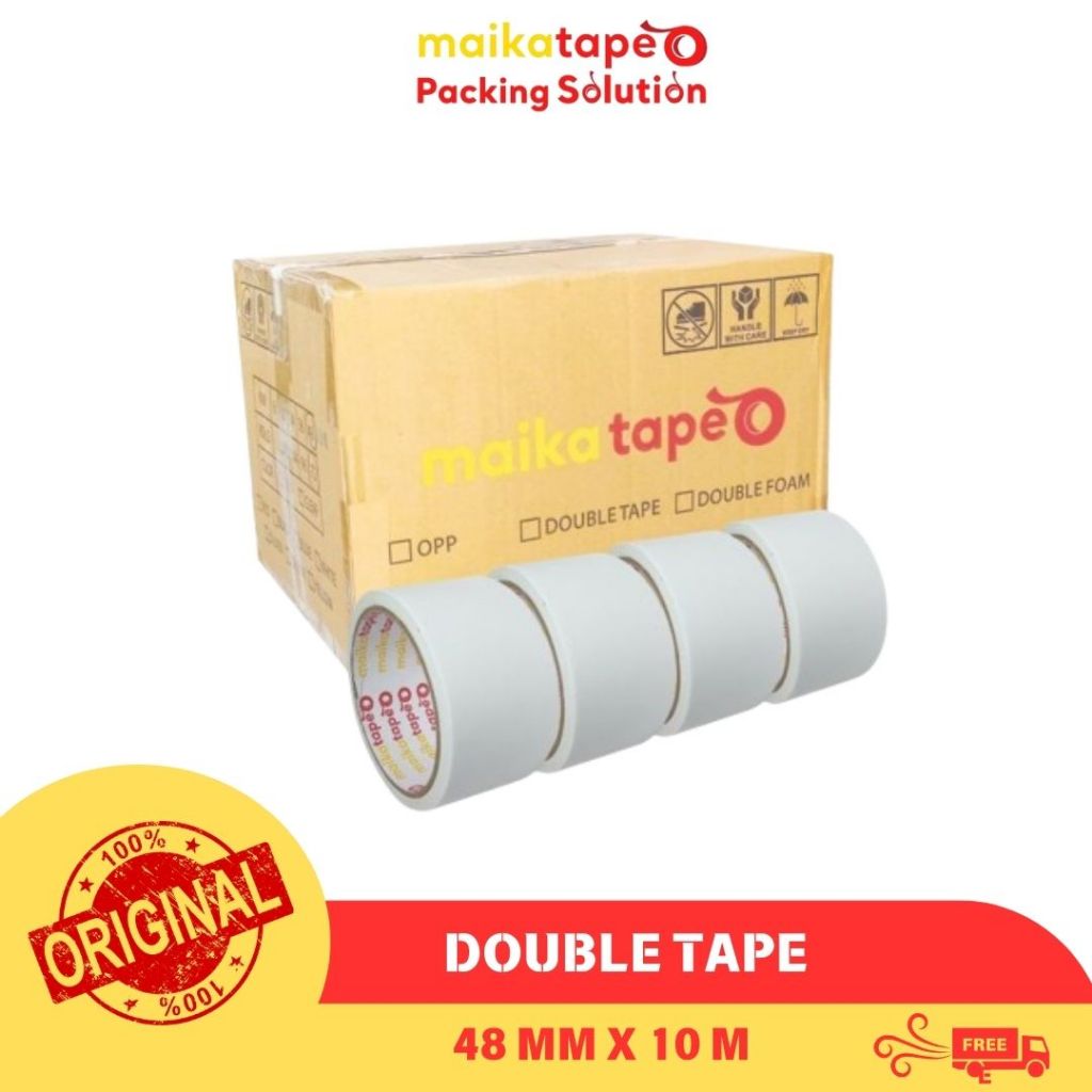 

ISOLASI DOUBLE TAPE MAIKATAPE 48MM (1 BOX)