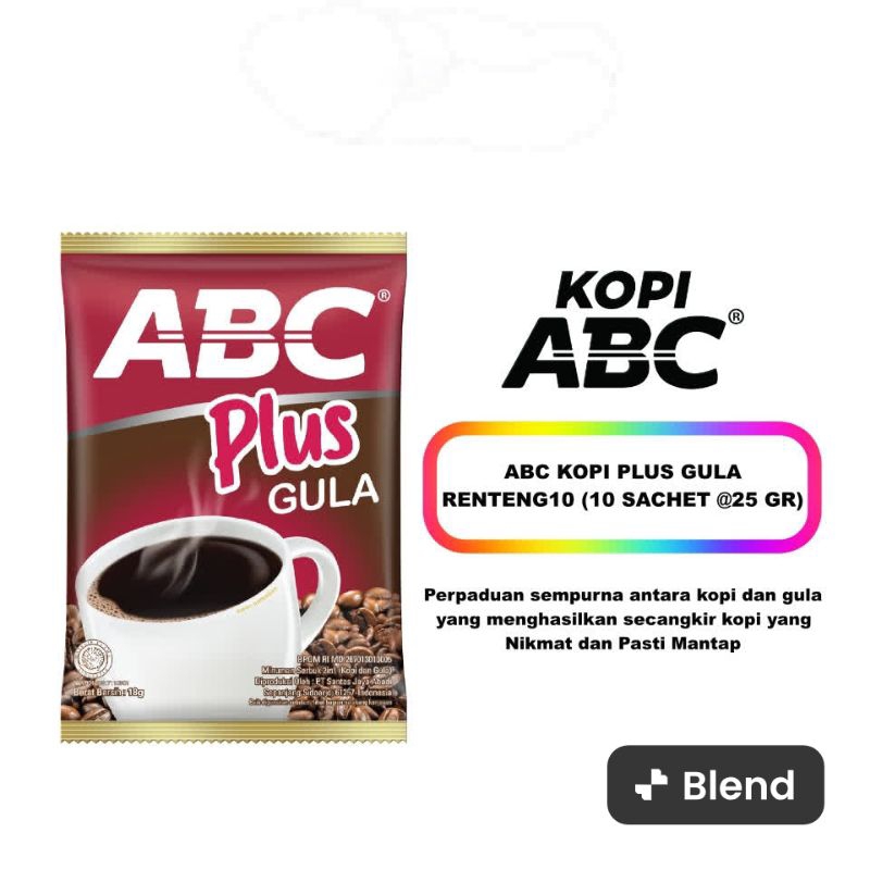 

ABC Plus Gula Kemasan Renteng isi 10 sachet x 18 gram