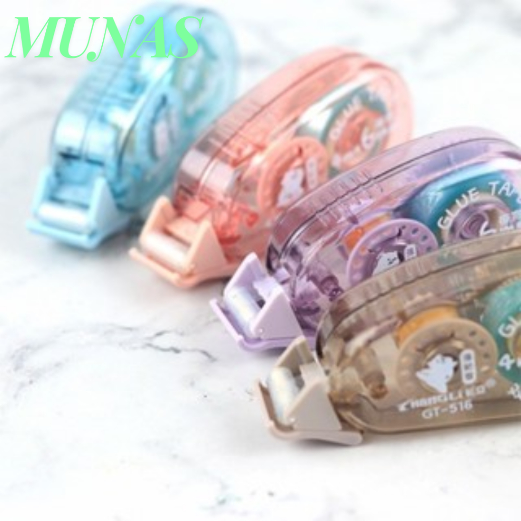 

MUNAS Glue Tape Roll 4M Double Tape Roller Tape Glue Super Kuat Tidak Beracun Lem Kertas Untuk Journaling Lem Titik DIY Perlengkapan Alat Tulis Kantor Pita Rol Perekat Dua Sisi