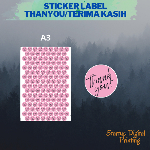 

Stiker Label Terimakasih, Sticker Label Thankyou, untuk box snack/produk