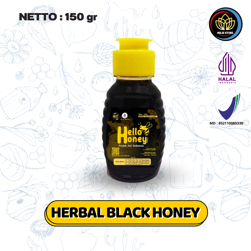 

Madu Hitam Pahit Herbal Premium 150 Gram Hello Honey