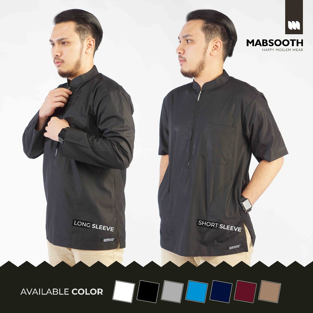 Baju Koko Haibah Salaf Takwa Habib Habaib Yamani Mabsooth Original Model Terbaru / Tipe Resleting