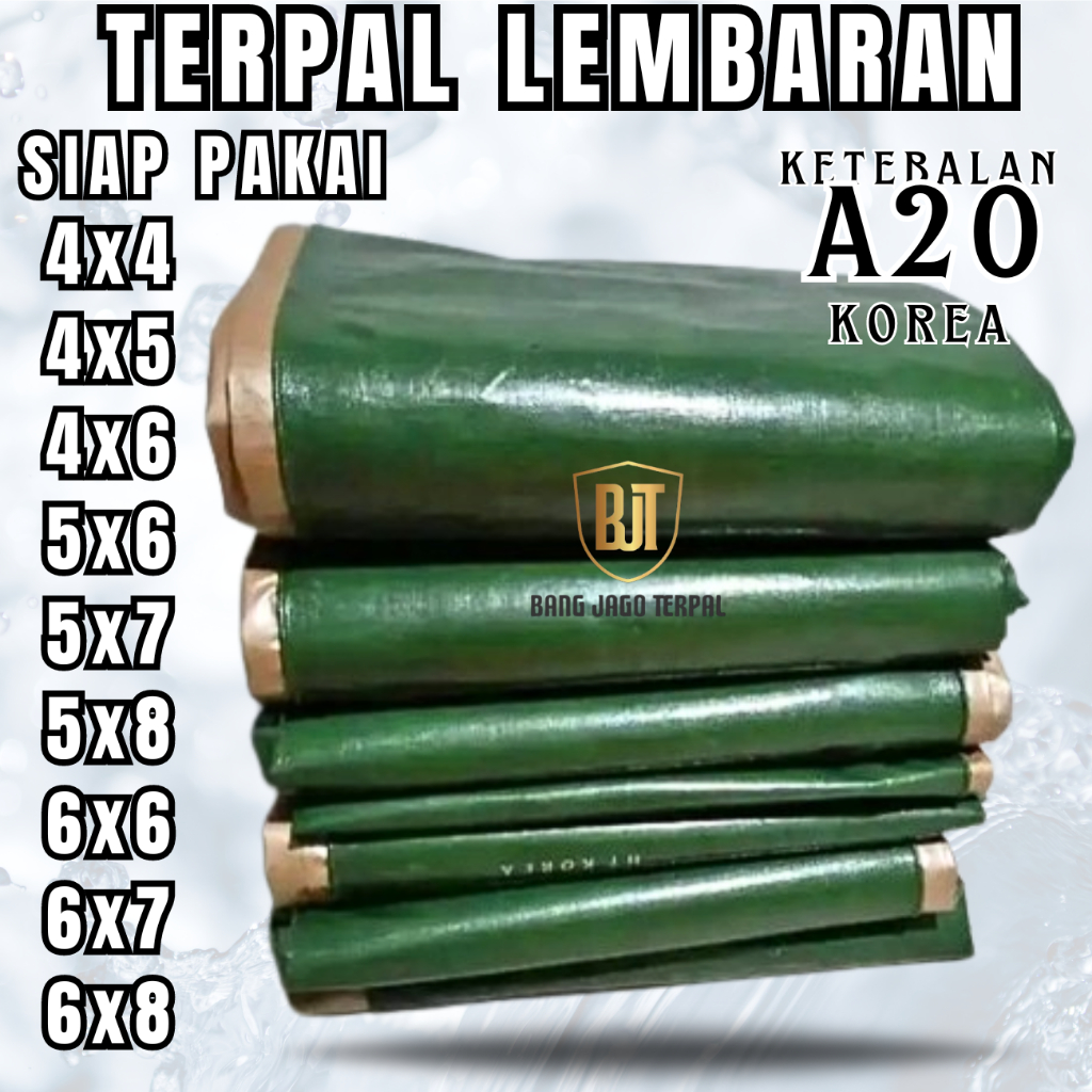 NEW Terpal Tebal 4x6 Meter A20 Korea Gold Army Terpal Tenda Atap Jualan Terop Truk Multifungsi