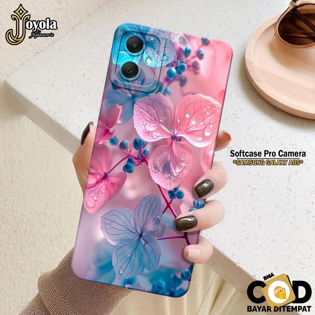 Case Samsung Galaxy A05 Terbaru JOYOLA Fashion Case Bunga Softcase Samsung Galaxy A05 Casing Samsung