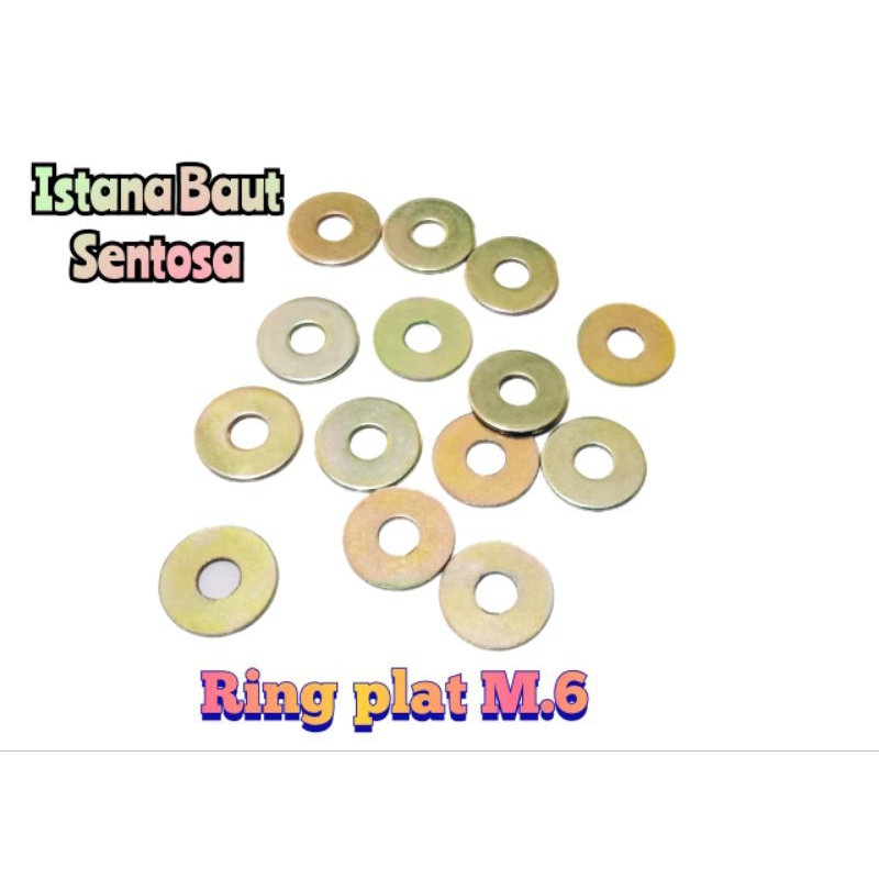 Ring plat ukuran M.6 kunci 10