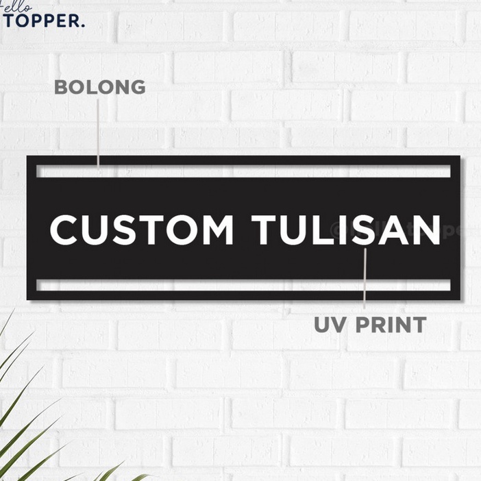 

KODE Q3I Custom Tulisan Papan Sign Acrylic Modern Bolong UV Print