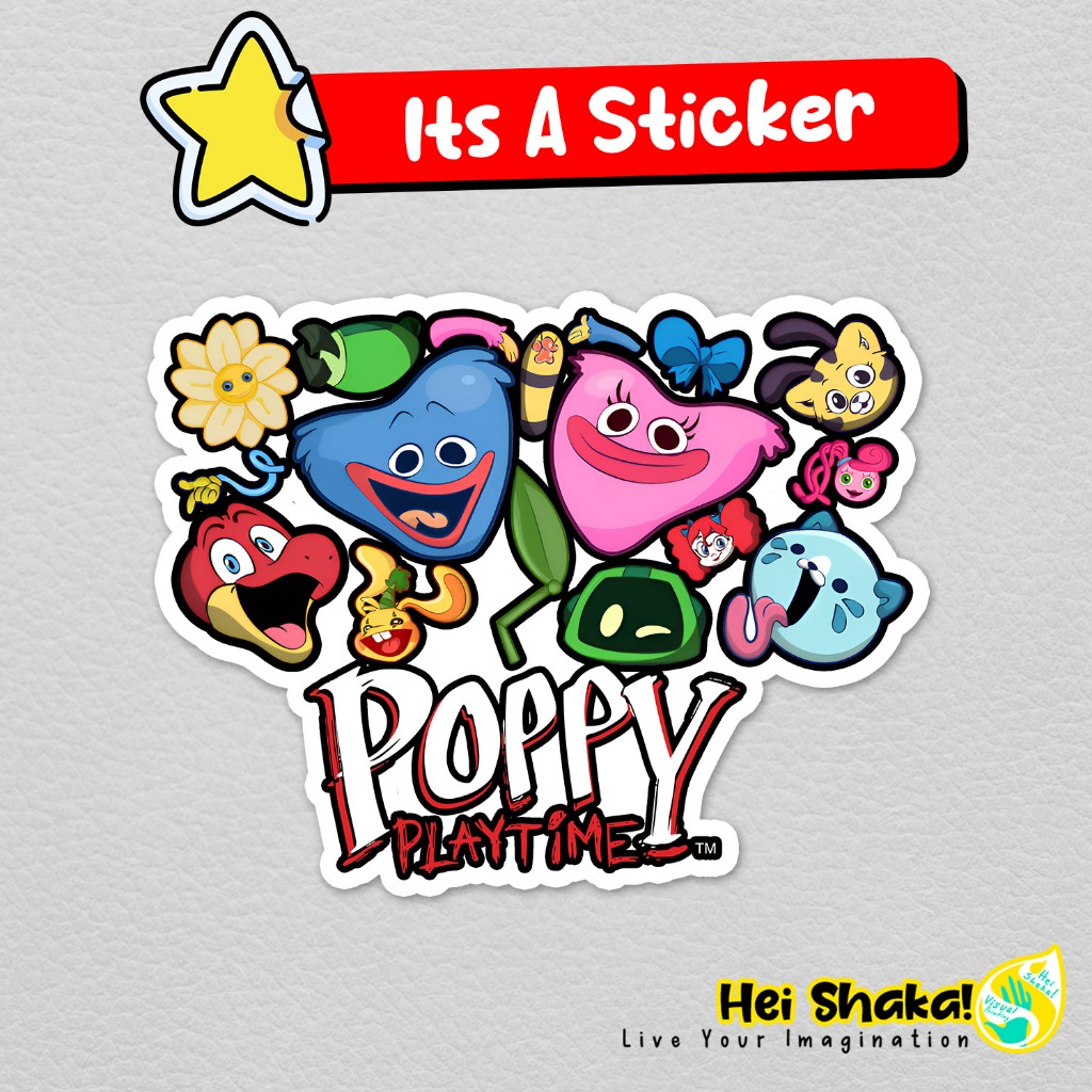

Stiker Poppy Playtime Cute Sticker Gamer Gaming Vinyl Anti Air