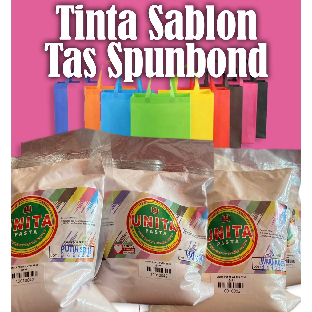 

KODE V4N Tinta RUBBER GL Pasta UNITA UNIMATE Tas Spunbond kemasan 1kg