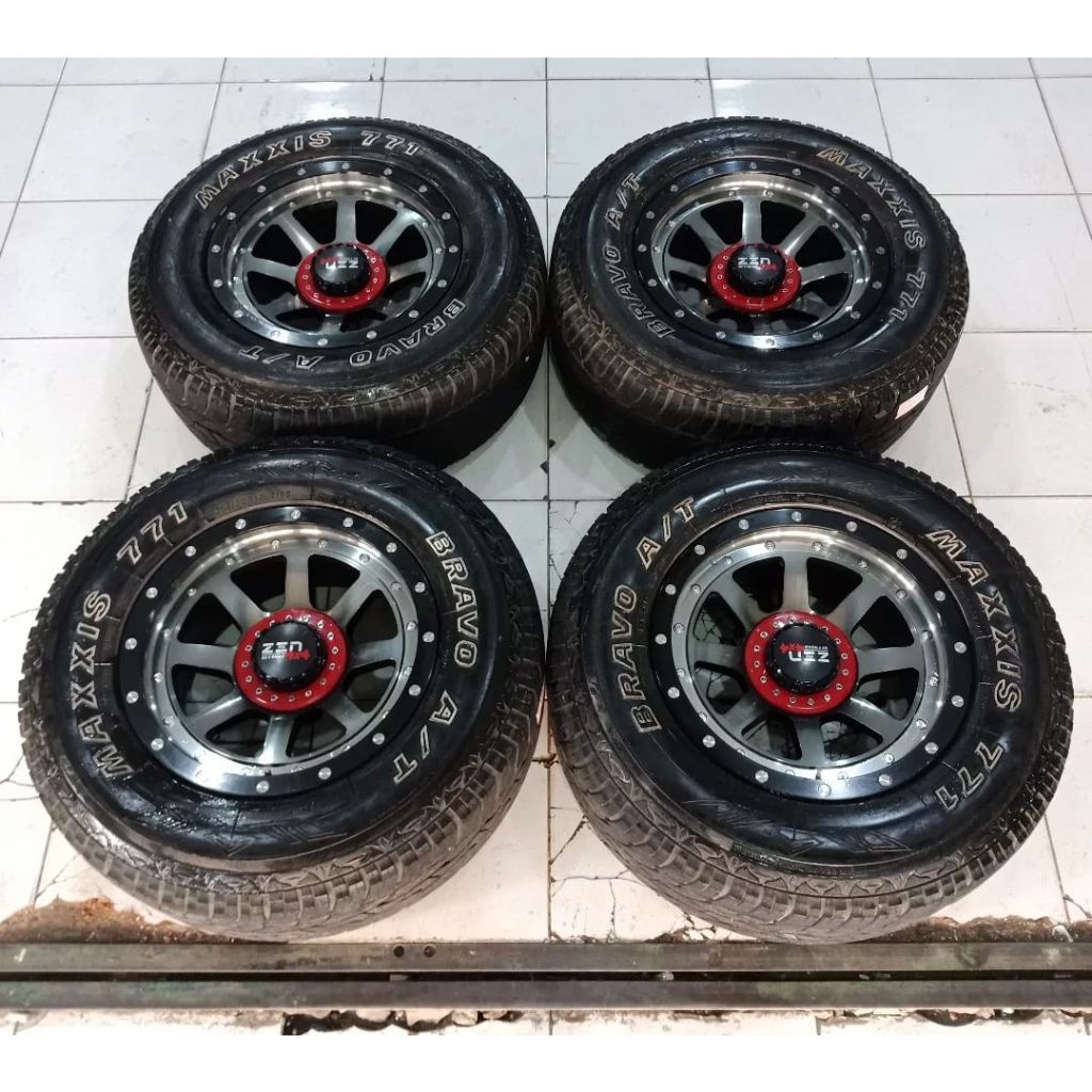 VELG SEKEN BEKAS ZEN RING 17X9 6X139 PLUS BAN MAXXIS 265 70 R17
