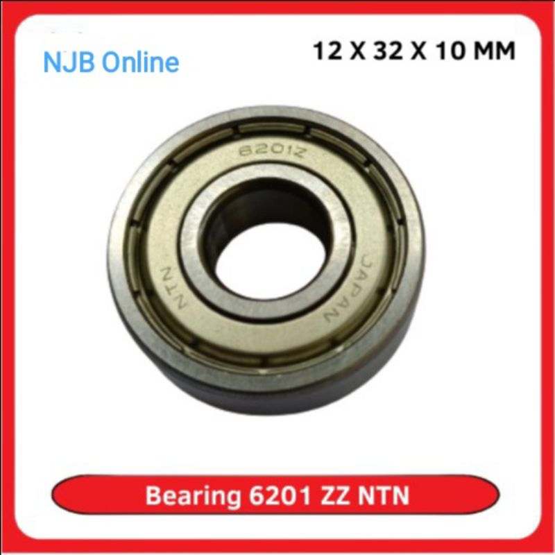 Lahar / Bearing NTN 6201 ZZ dan 2RS Bearing Pompa Air Shimizhu 128 135 138