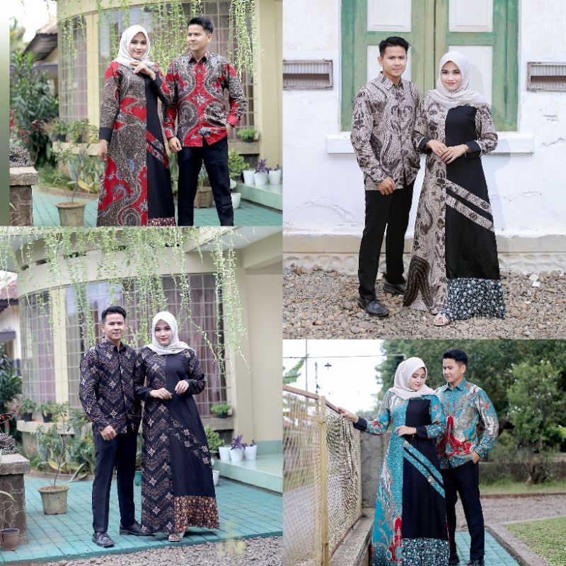 BAJU BATIK SETELAN GAMIS MODERN KOMBINASI MOSCRAP ASLI BATIK PEKALONGAN