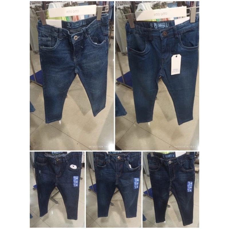 PITO DITO - Celana Jeans Panjang Anak Laki-laki Size 2-14 Tahun Original