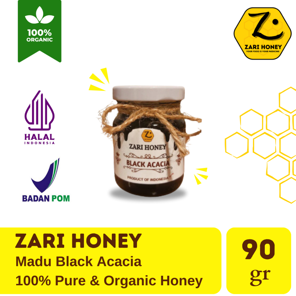

Zari Honey Black Acacia 90gr (Acacia) 100% Madu Organik