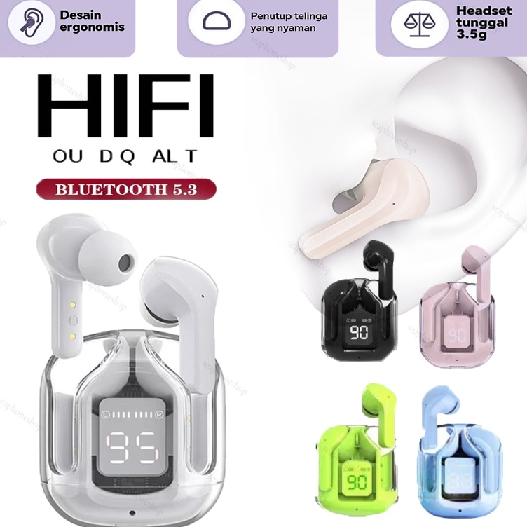 Pilihan Terbaik Air31 Headset bluetooth TWS Bluetooth 53 Headset Nirkabel dengan Mikrofon Stereo Hea