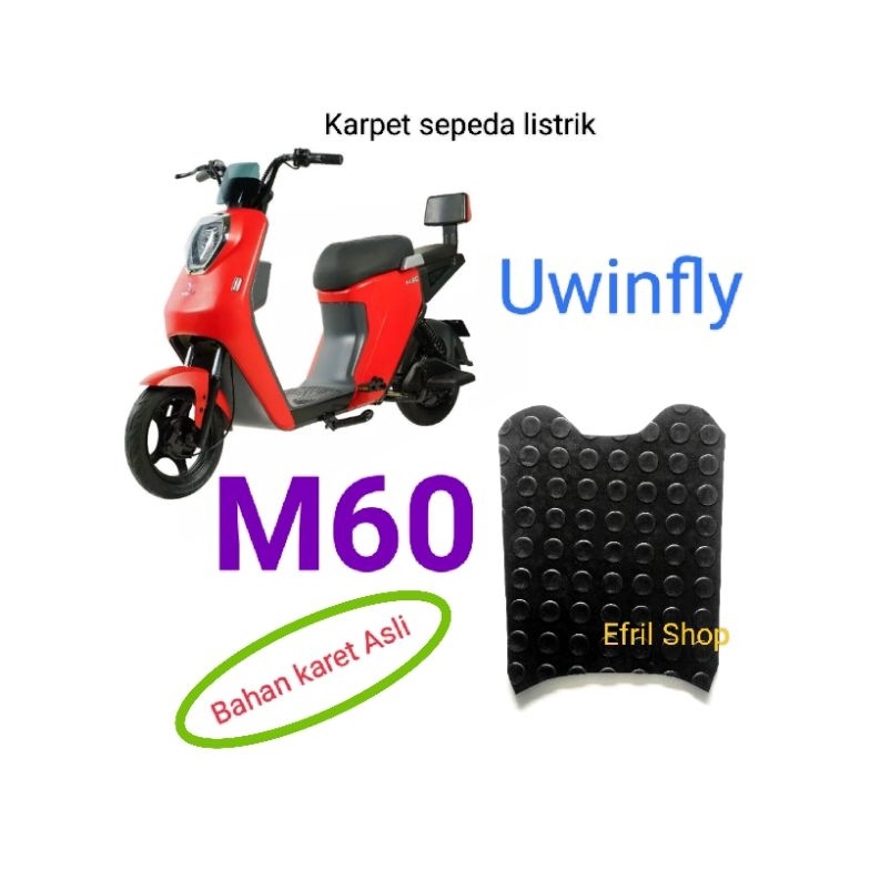 Karpet sepeda listrik Uwinfly M6 Uwinfly M 6 bahan karet Asli x YO3