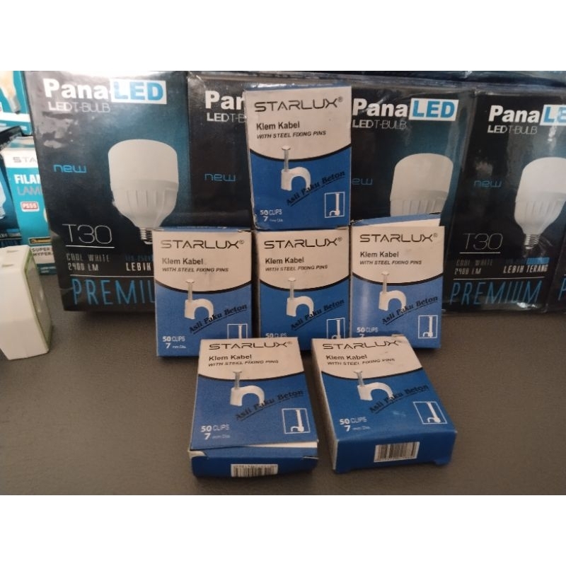 Klem Kabel Paku Beton 7 mm Starlux