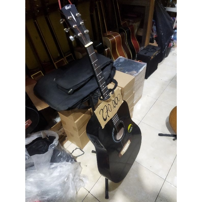 gitar akustik elektrik jumbo cort
