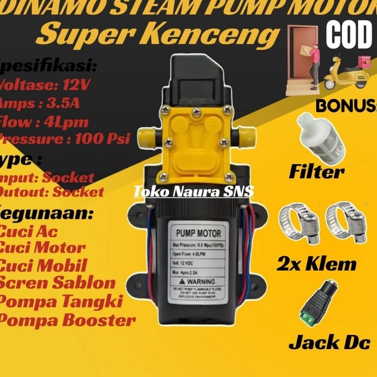 Dinamo Pompa Dc 12v  Pompa Air Dc 1 Psi  Dinamo Pompa Sprayer Berkualitas