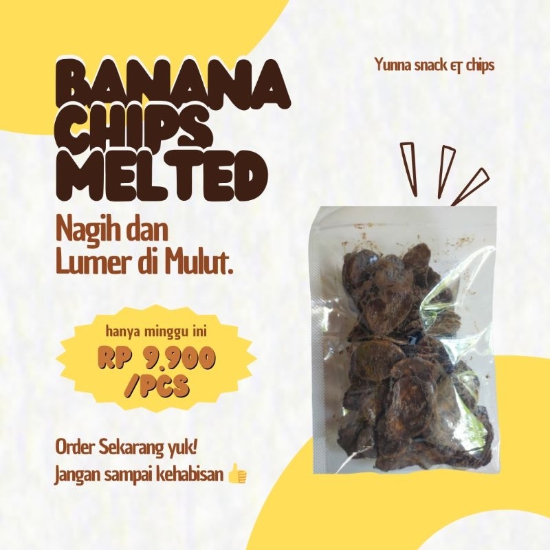 

BANANA CHIPS MELTED || PISANG COKLAT LUMER || KERIPIK PISANG RASA || 100GR