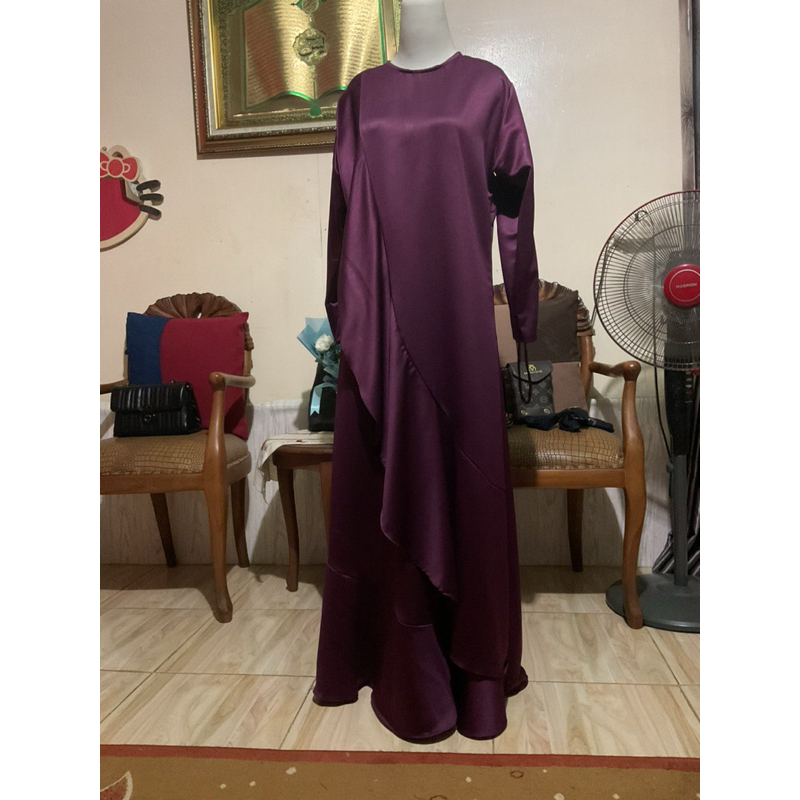 Gamis Maroon Cantik Elegan Lebaran / Idul Adha