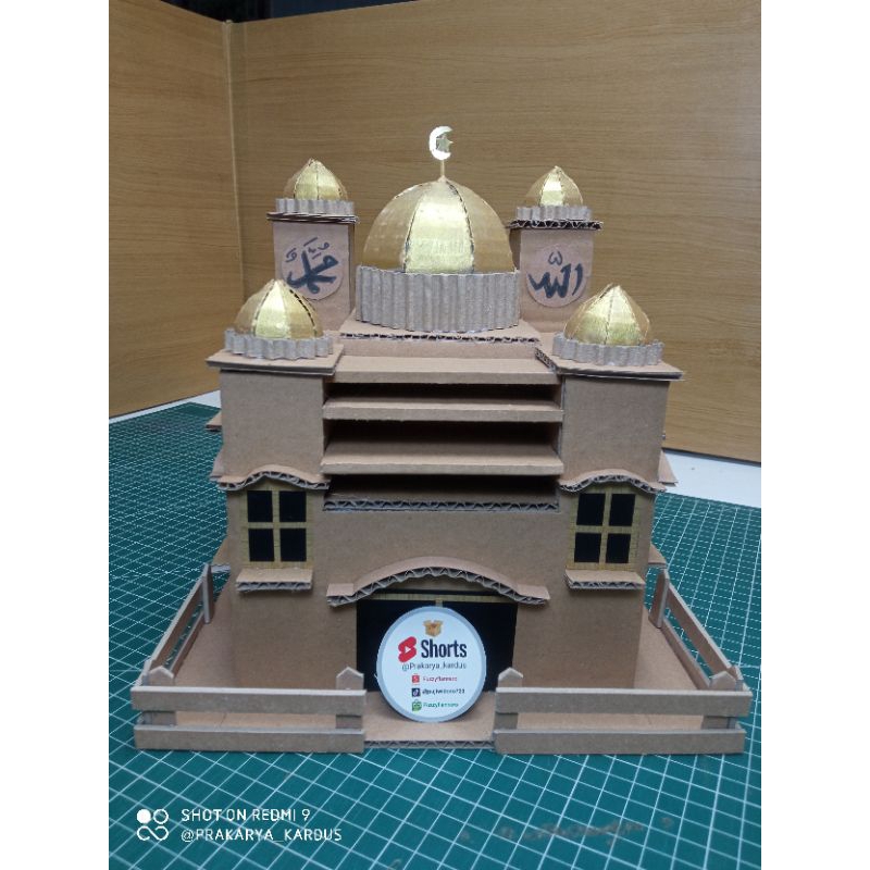 

kerajinan tangan, prakarya, pajangan, miniatur, hiasan kardus 223 masjid