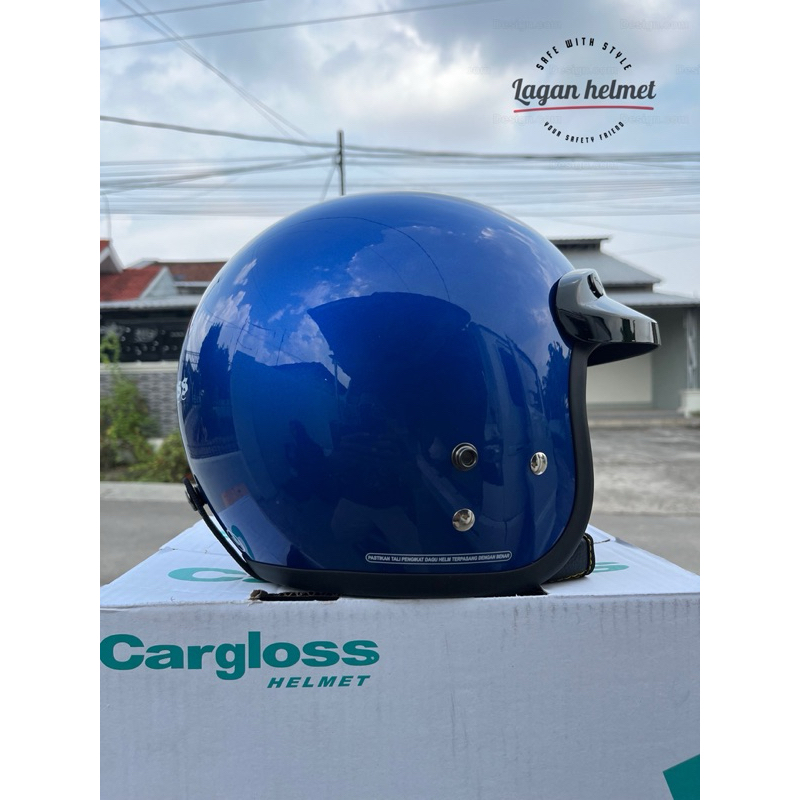 Helm Cargloss CFM Retro Original 100% TANPA KACA Free Bubble Wrap & Kardus Original Half Face
