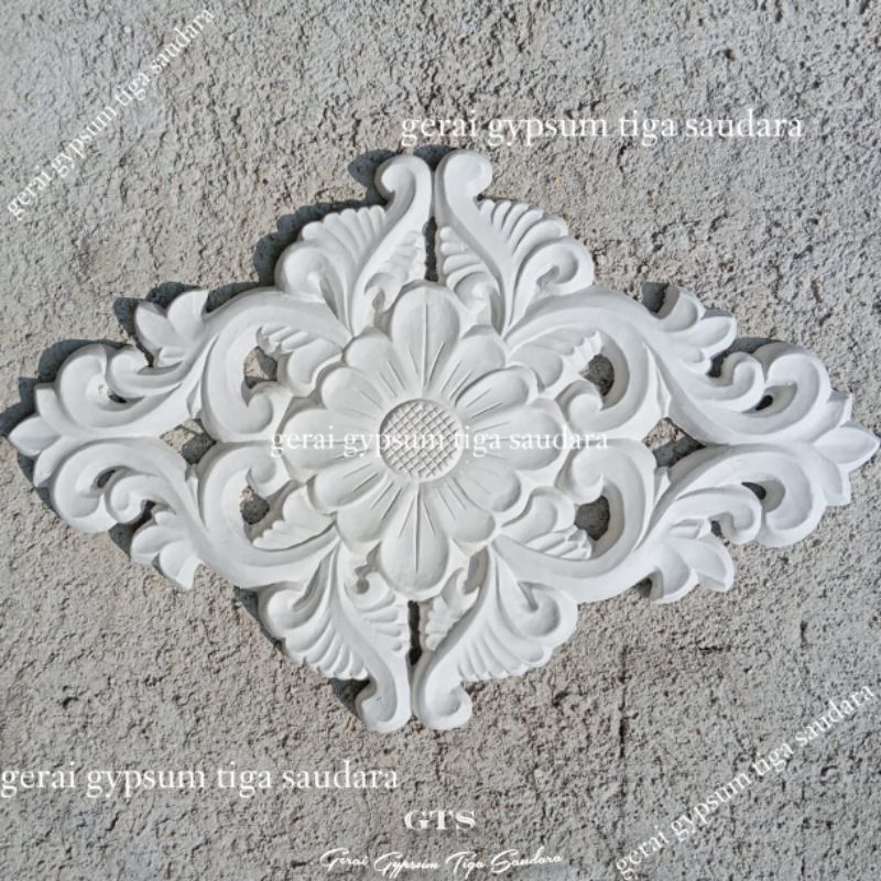 Ornamen isan wall moulding - Ornamen GIPSUM hiasan dinding dan plafon ukiran 100cm - Ornamen hiasan 