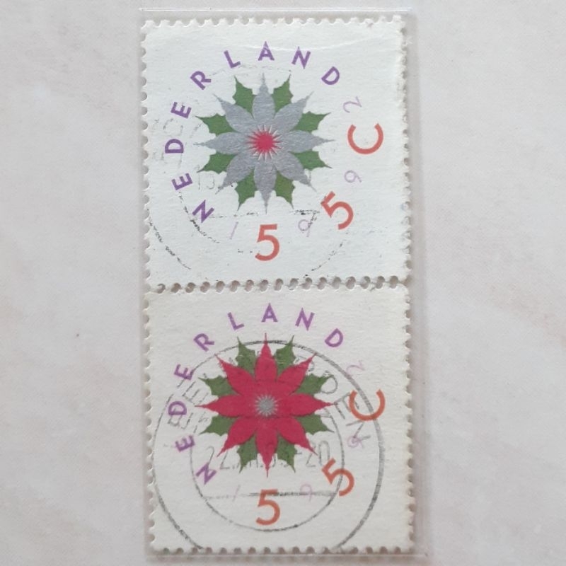 

Perangko Belanda December Stamps 1992 (Poinsettia) Tahun 1992 set lengkap 2pcs