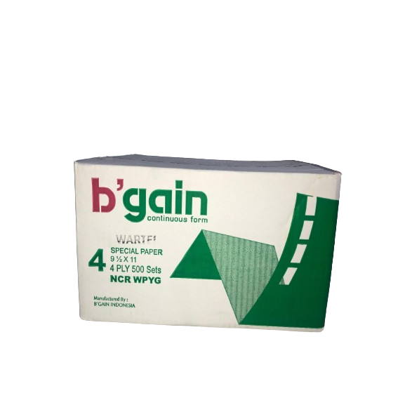 

Kertas Continuous Form 4 : 4 Bgain / Kertas CF 4 Ply Wartel Bgain