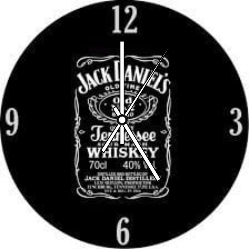 jam dinding kayu mdf JACK DANIEL'S